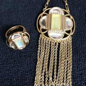 Lia Sophia "Compass" Necklace & Ring Set